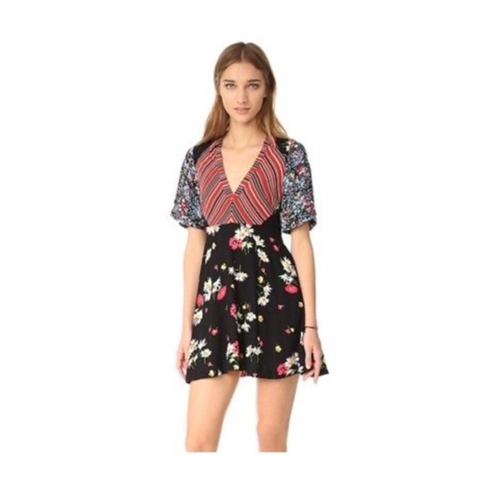 Free People ‘Mix It Up’ Printed Mini Dress